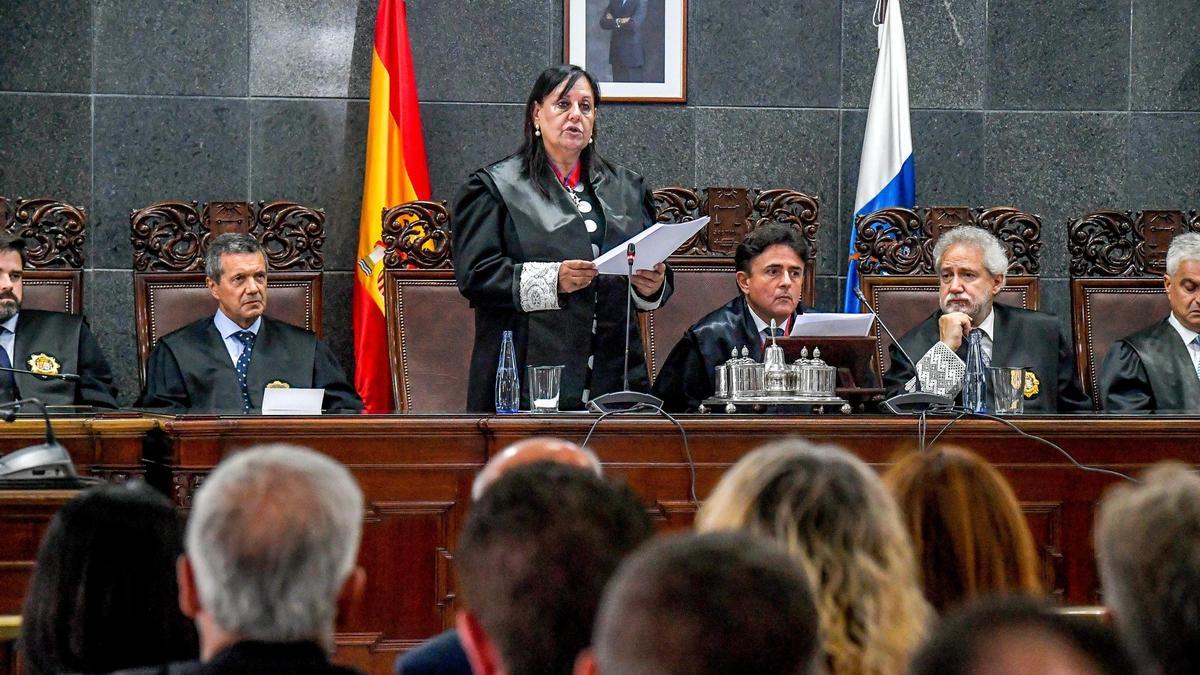 La fiscal superior María Farnés Martínez expuso los datos de la Memoria de la Fiscalía de 2022.