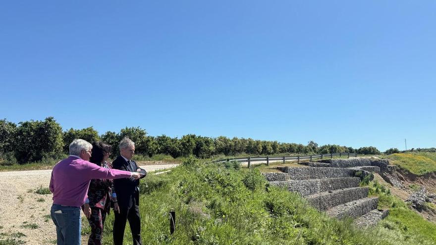 La Diputación y el Ayuntamiento de Palma del Río abordan la situación de los caminos afectados por el tren de borrascas