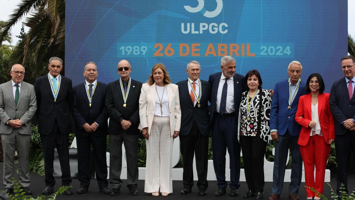 Astrid Pérez durante el 35 aniversario de la ULPG