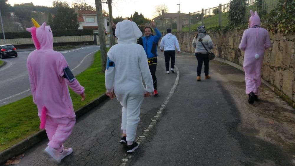 Participantes en la primera San Silvestre de Santa Cruz.