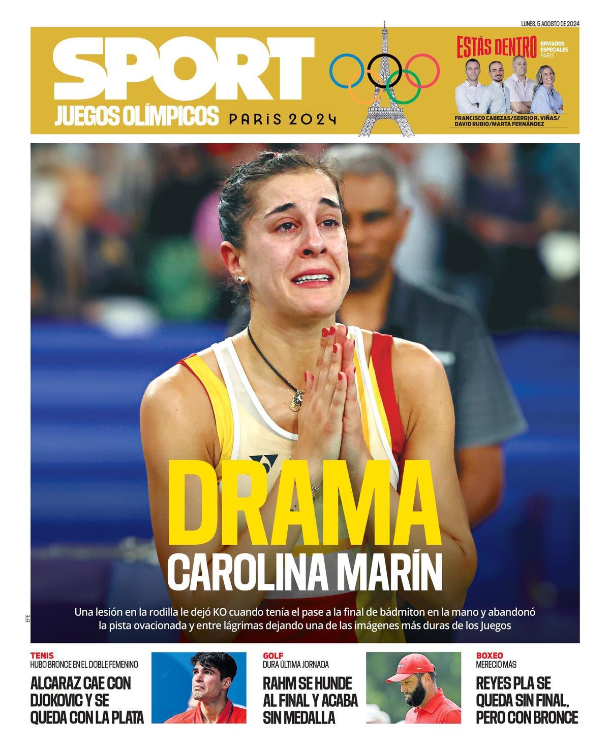 La portada de SPORT de hoy