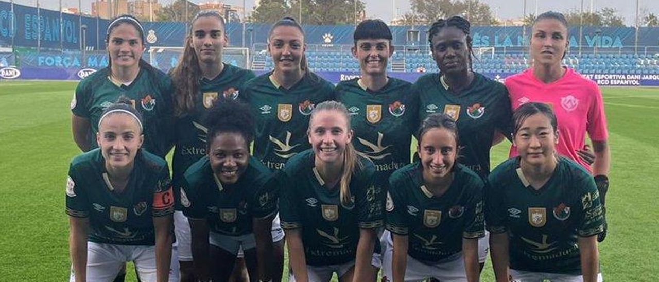 Once inicial del Cacereño Femenino en su partido de Copa de la Reina ante el Espanyol