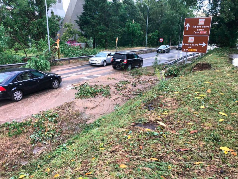 Las imágenes de un temporal en Ourense para la historia