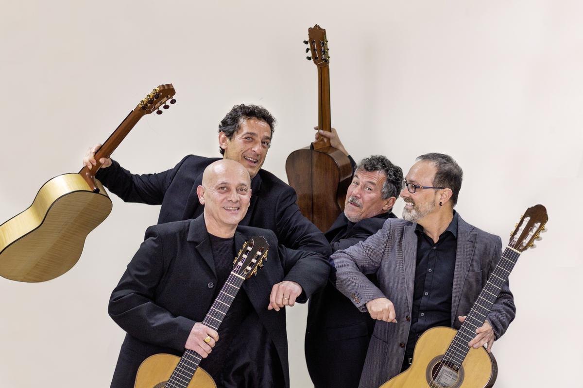 El grupo de guitarra Quartetomas al que pertenece Pepe Payá.
