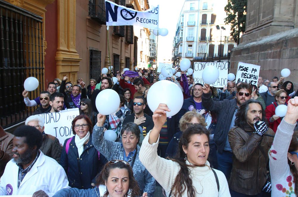 Marcha por una sanidad pública digna en Málaga