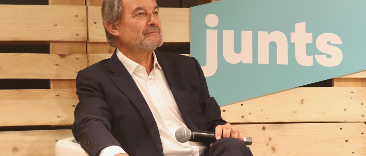 El 'expresident' de la Generalitat Artur Mas, en un acto de Junts