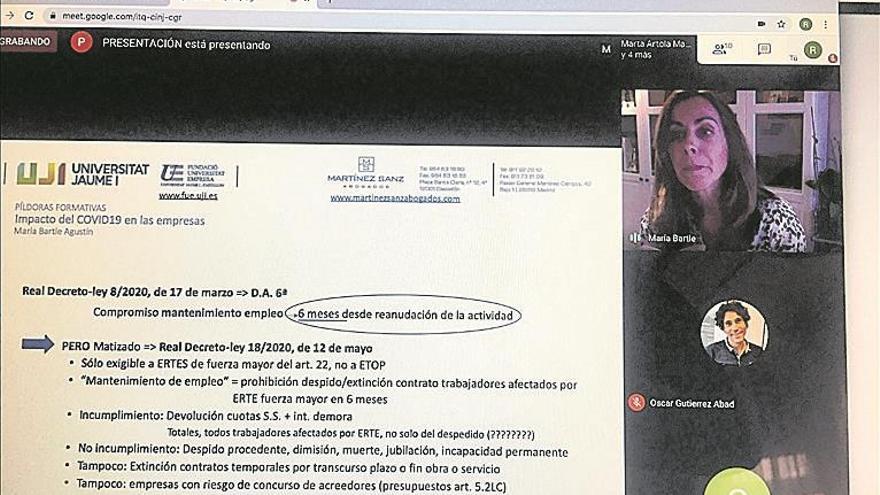 Sesión virtual con la abogada María Bartle