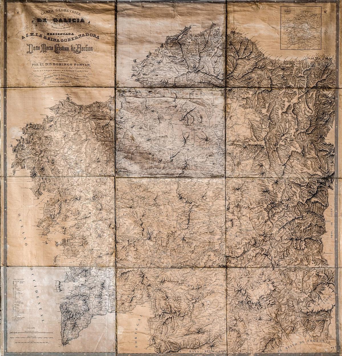 La Carta Geométrica de Galicia o «mapa de Domingo Fontán».