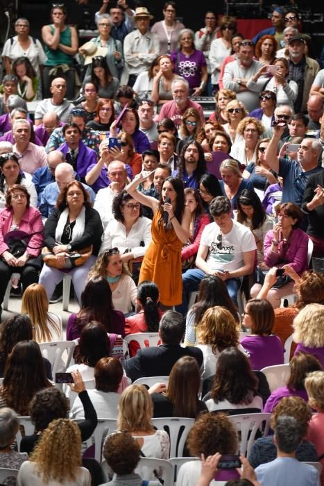 CANARIAS Y ECONOMIA. EDIFICIO MILLER. LAS PALMAS DE GRAN CANARIA. Mitin dePodemos con Irene Montero en el Edificio Elder del Parque Santa Catalina  | 31/03/2019 | Fotógrafo: Juan Carlos Castro