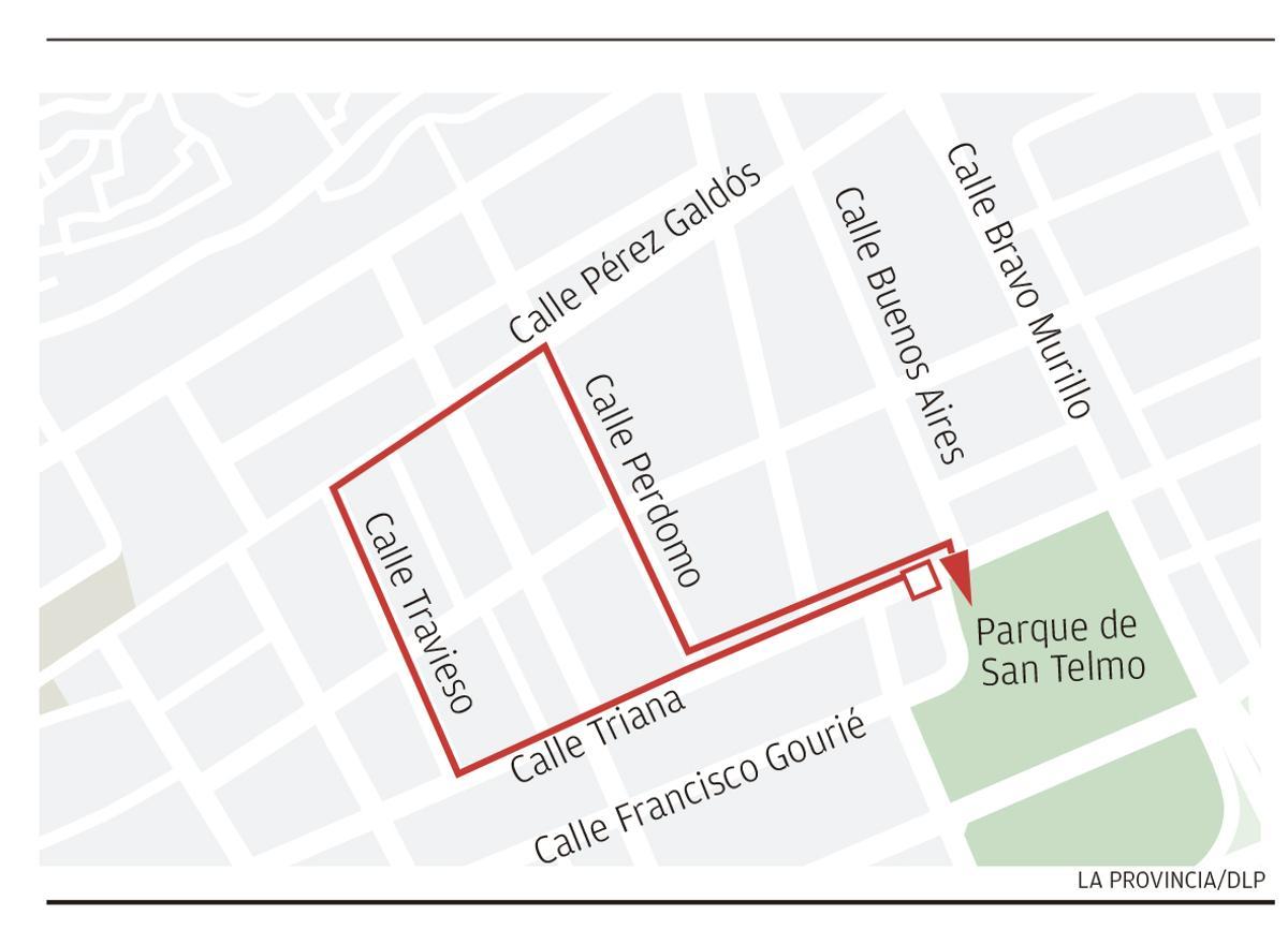 Recorrido de la procesión de Los Dolores, el Martes Santo 31 de marzo.