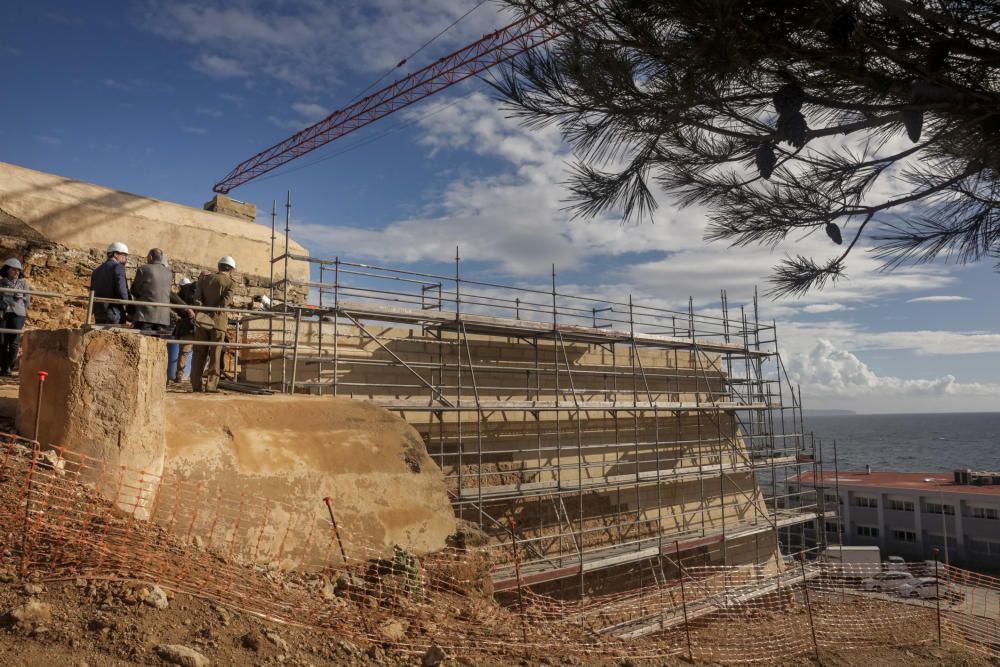 Visita a las obras del Castell de Sant Carles de Palma