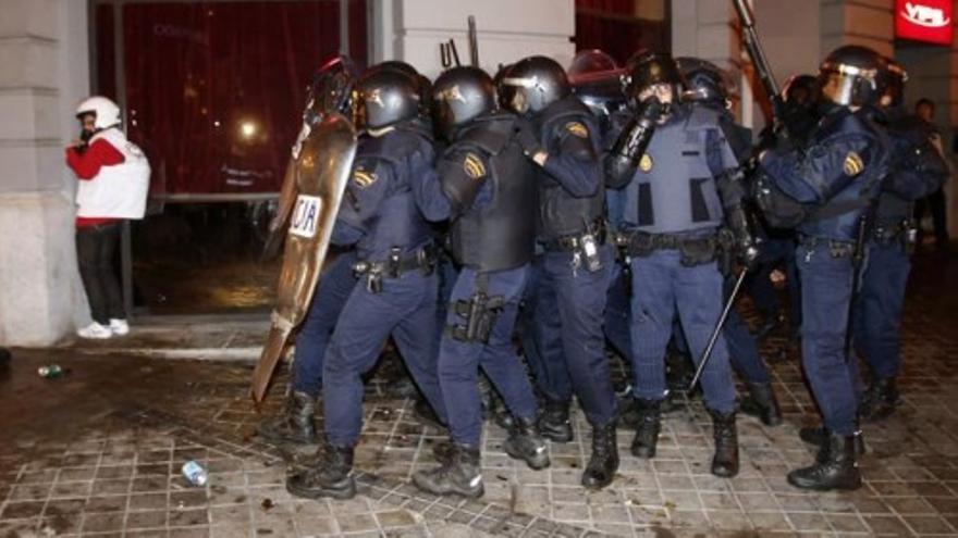 Los antidisturbios volvieron a cargar en Madrid