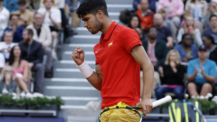 Tenis en los Juegos Olímpicos: Carlos Alcaraz - Hady Habib, en imágenes