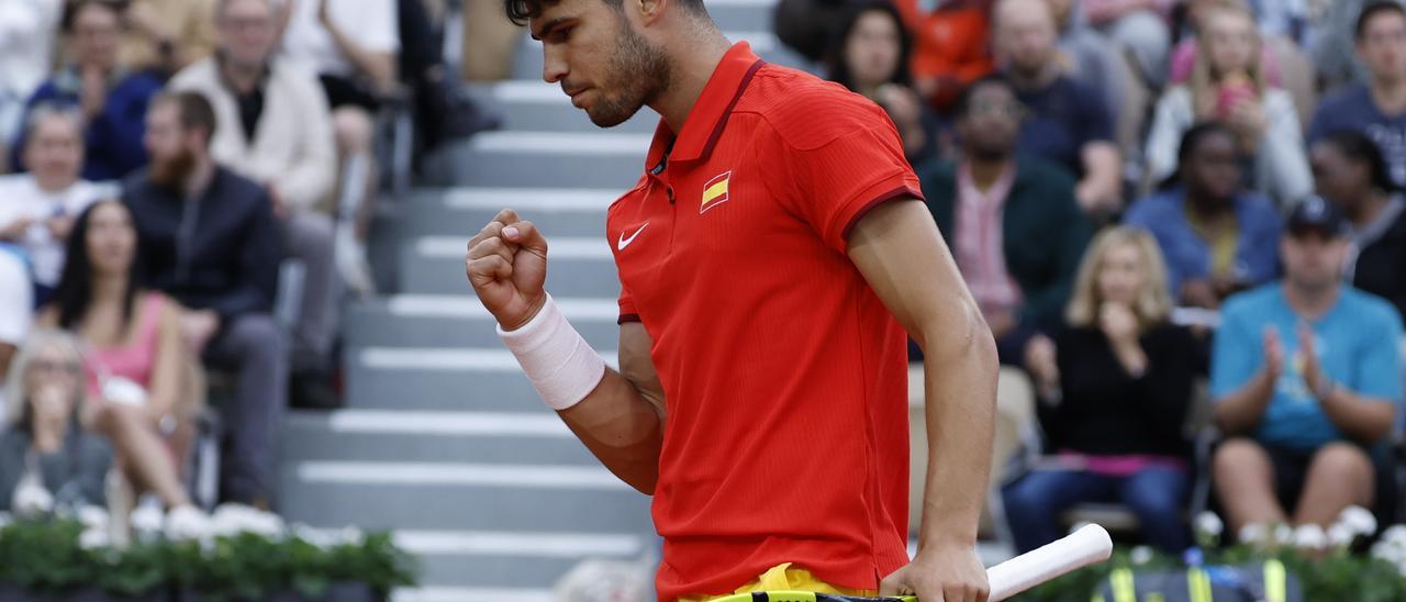 Tenis en los Juegos Olímpicos: Carlos Alcaraz - Hady Habib, en imágenes