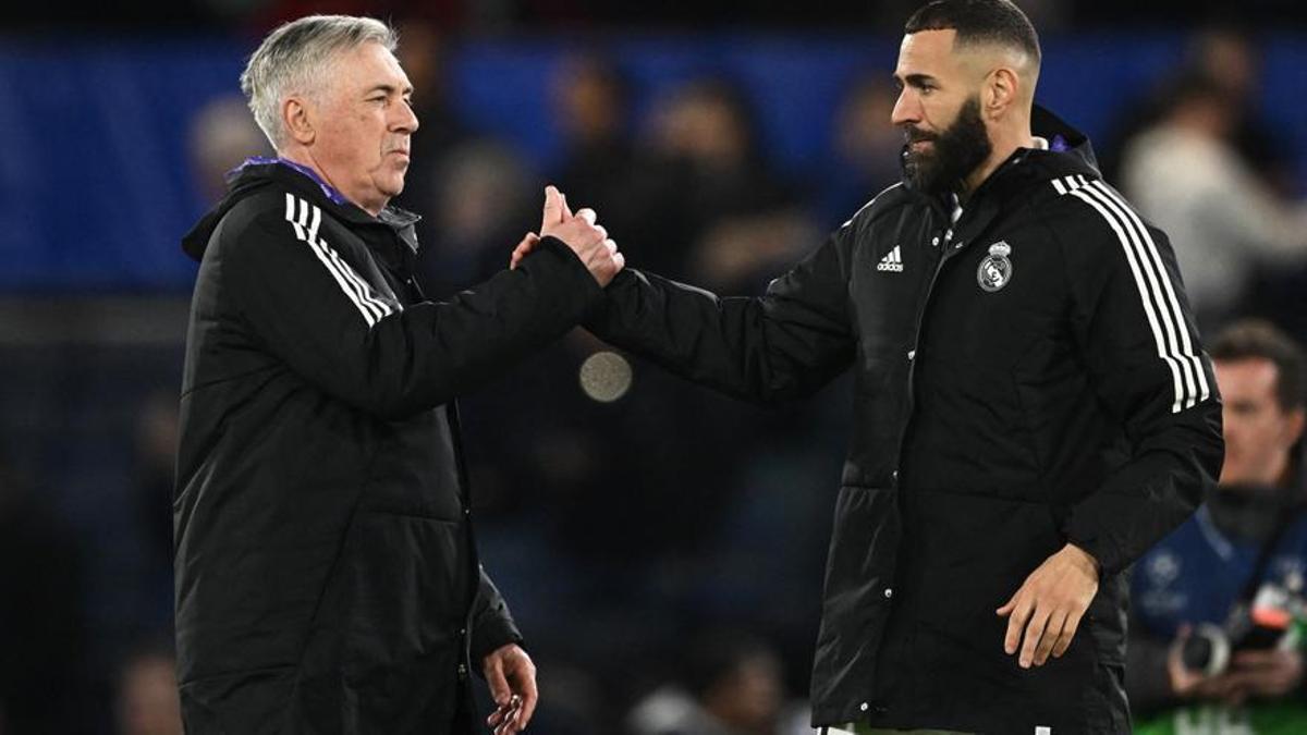 Ancelotti y Benzema.