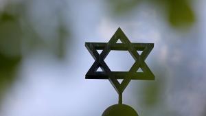 Estrella de David de la sinagoga de Halle atacada este miércoles.