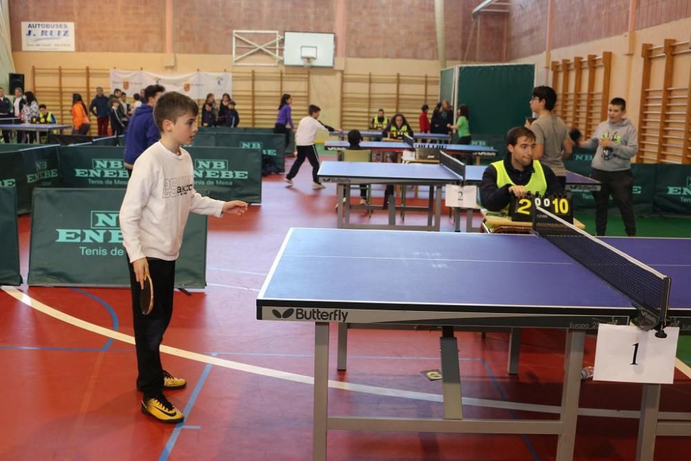 Final regional de tenis de mesa en Calasparra