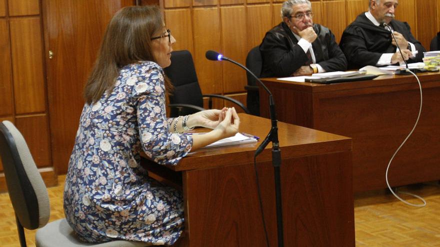 Encarna Muñoz, exdirectora general de Medio Natural, durante su declaración en la vista oral por La Zerrichera.