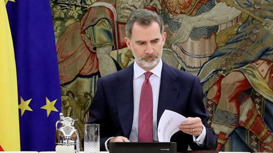 Felipe VI durante su discurso.