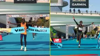 Espectáculo hasta el final y récord de España en el Maratón Valencia 2021