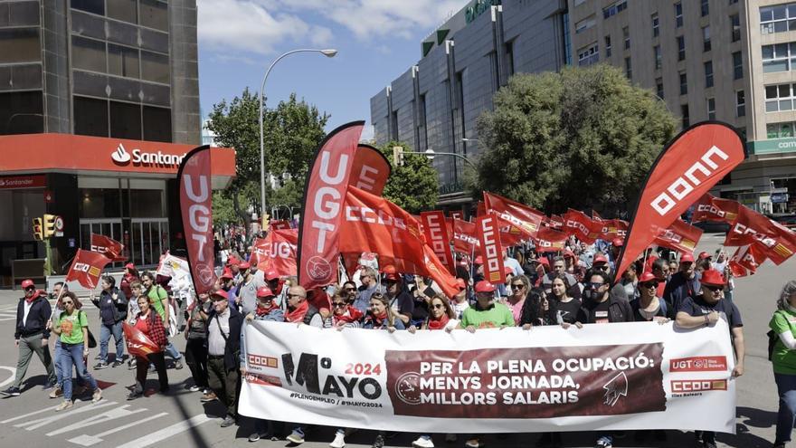 1. Mai: Tausend Menschen demonstrieren in Palma für bessere Arbeitsbedingungen