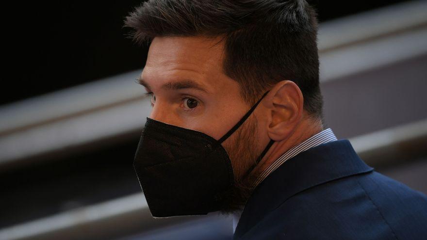 Leo Messi, en el acto de la toma de posesión de Laporta