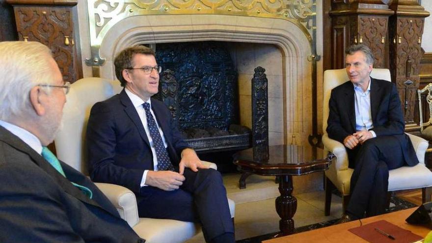 Feijóo con el presidente argentino, Mauricio Macri.