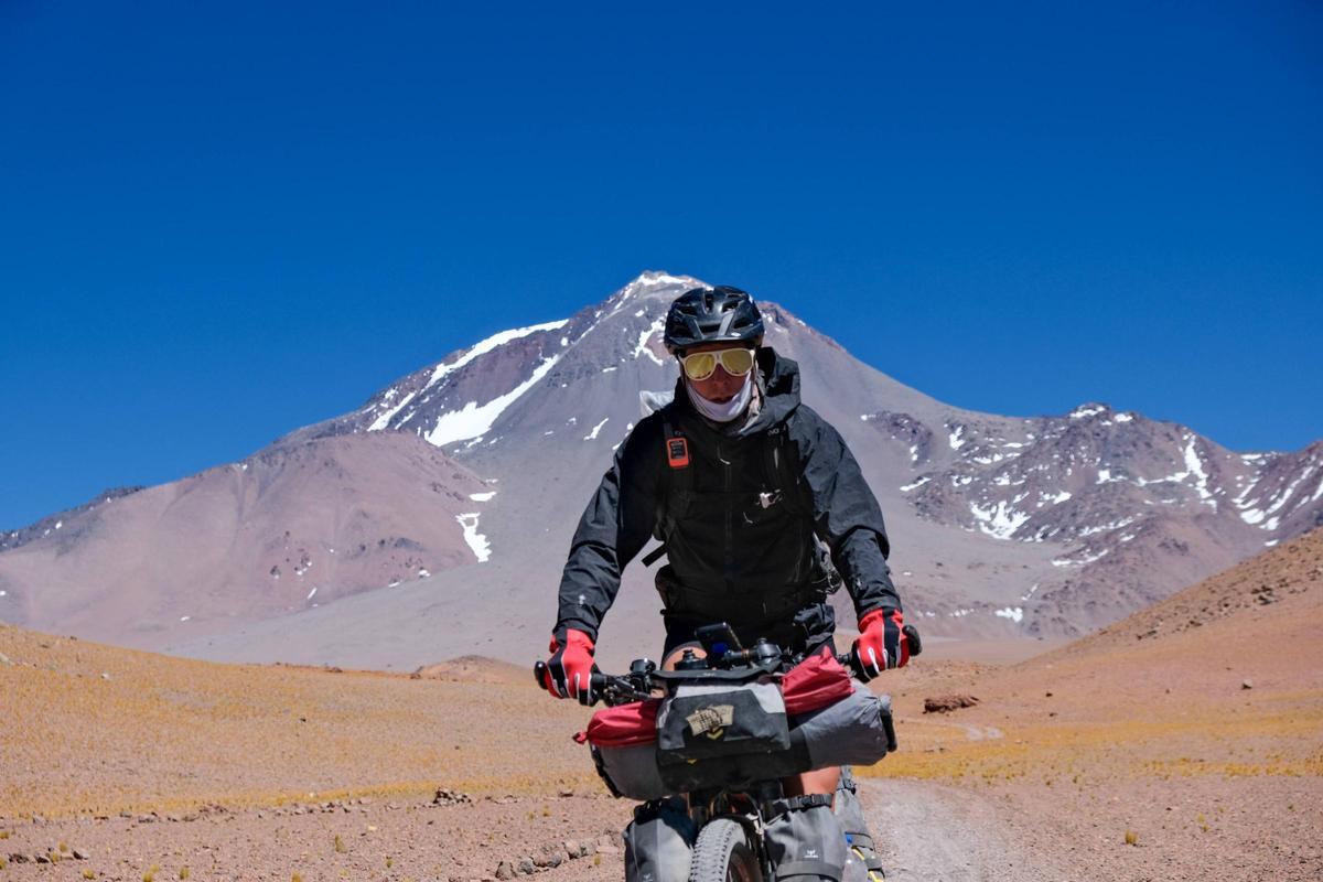 Eloi Miquel en un punt de la travessia pels Andes.
