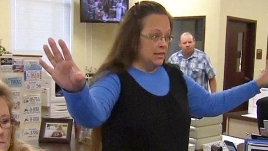 La funcionaria Kim Davis, de confesión cristina