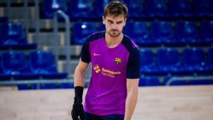 Marc Grau, entrenando con el Barça