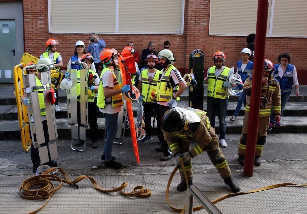 Así fue el simulacro de una explosión en Vigo