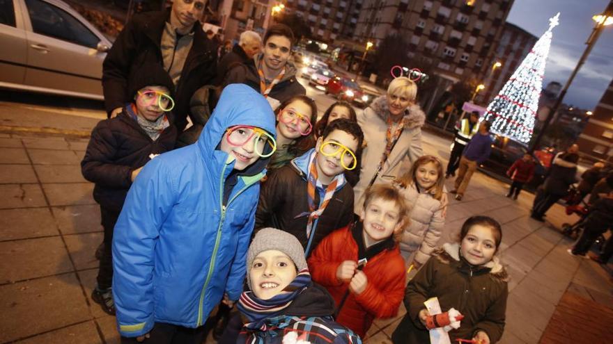 El encendido navideño en Los Campos