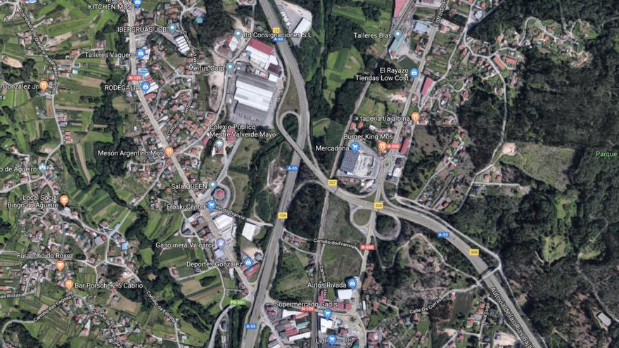 El siniestro ocurrió en el enlace entre ambas autovías // Google Maps