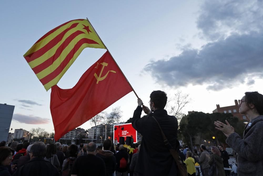 Manifestació en suport al noi encausat pel tall a les vies del tren