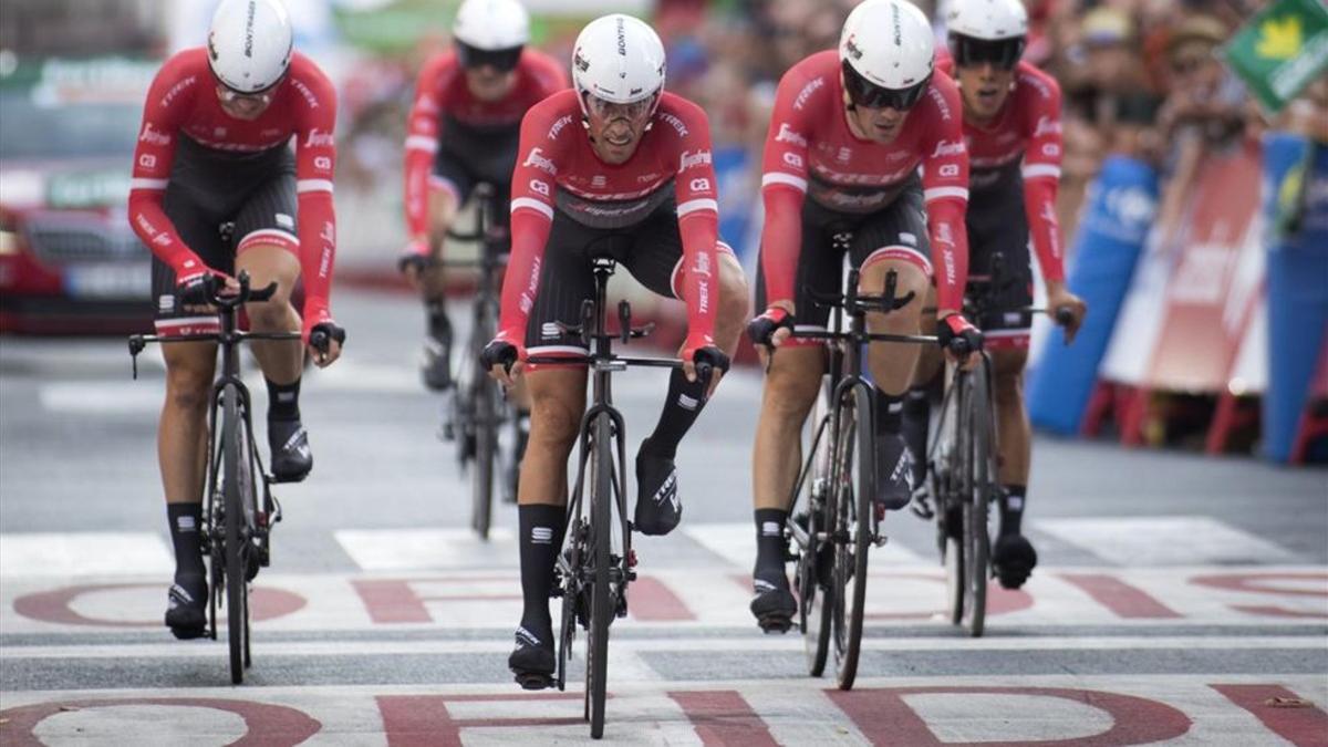 Alberto Contador, líder de Trek, entró en primer lugar