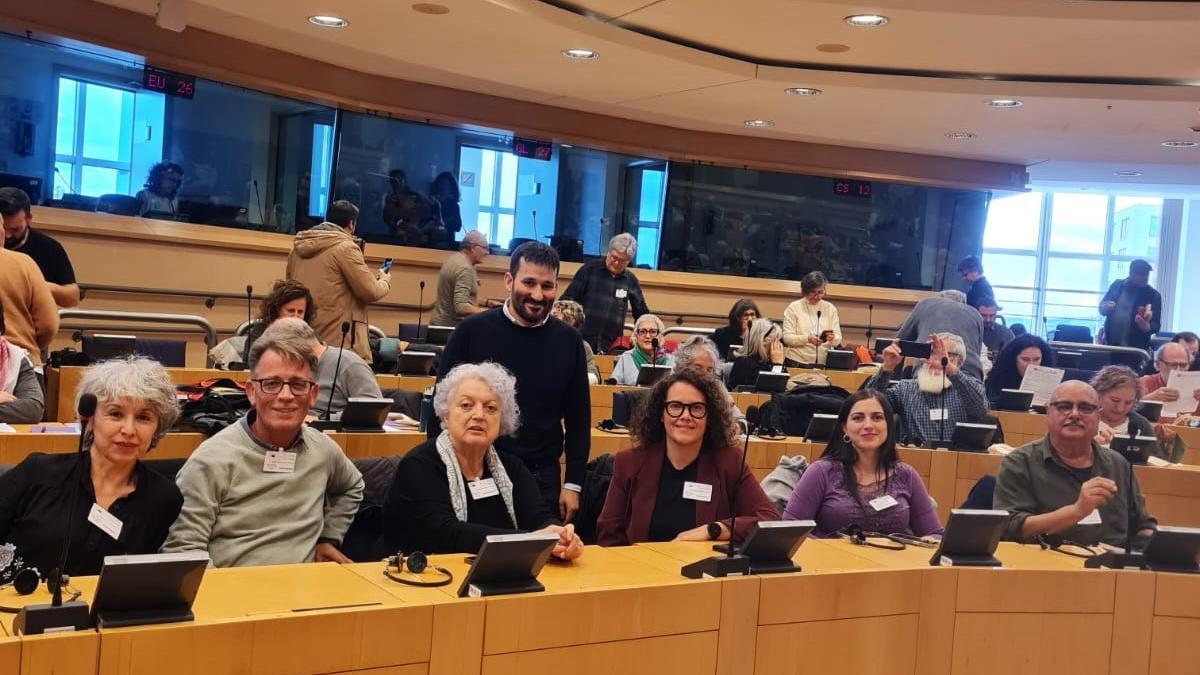 La delegación gandiense en el Parlamento Europeo.