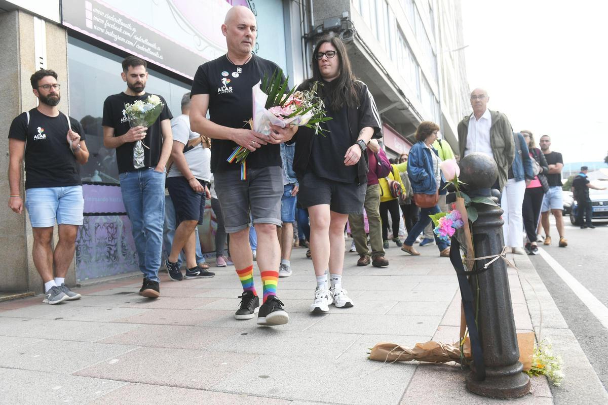 Homenaje a Samuel Luiz en A Coruña por el tercer aniversario de su muerte