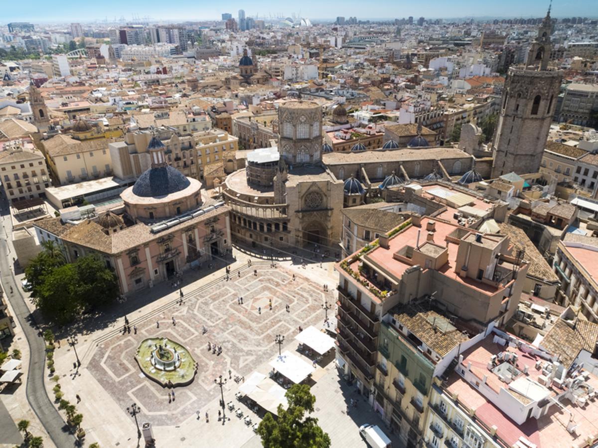 Panorámica Plaza de la Reina, Valencia