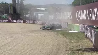 Fuerte accidente de Alonso en Imola