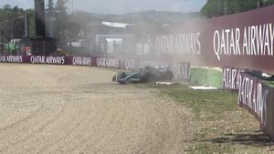 Alonso ha destrozado el Aston Martin en los Libres 3 de Imola