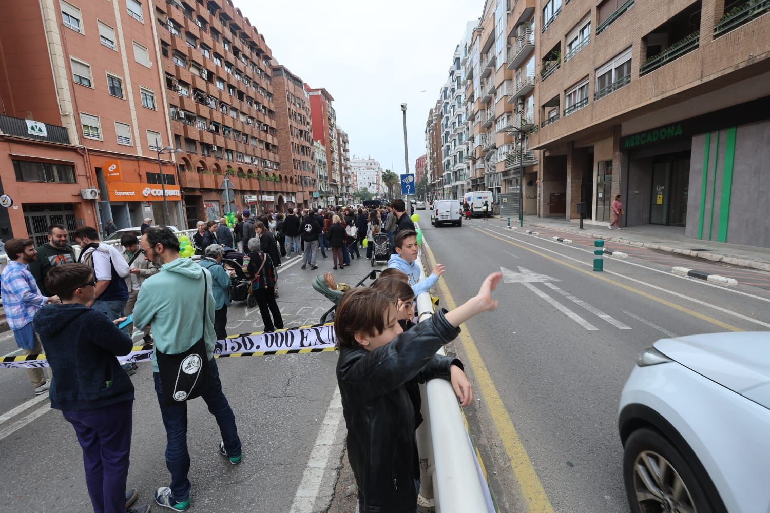Protesta vecinal contra el túnel de la avenida Pérez Galdós