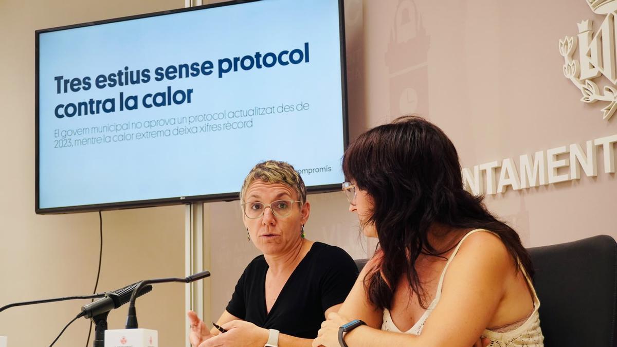 Comparecencia de Compromís sobre la falta de un protocolo contra elcalor