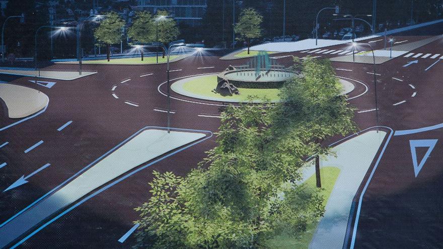 Infografía de las actuales glorietas de la avenida Otero Pedrayo. |  FdV