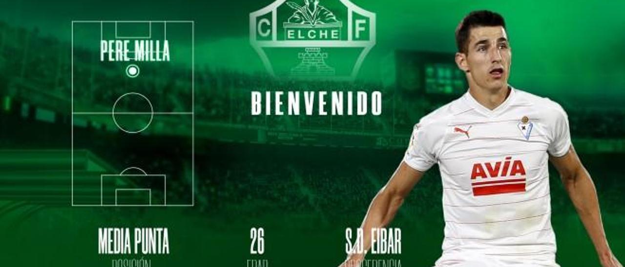 Pere Milla, nuevo jugador del Elche Club de Fútbol