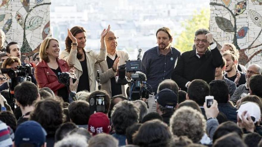 Iglesias participa en el cierre de campaña de Mélenchon