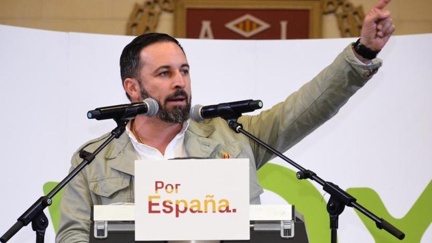 Abascal, durante un mitín.