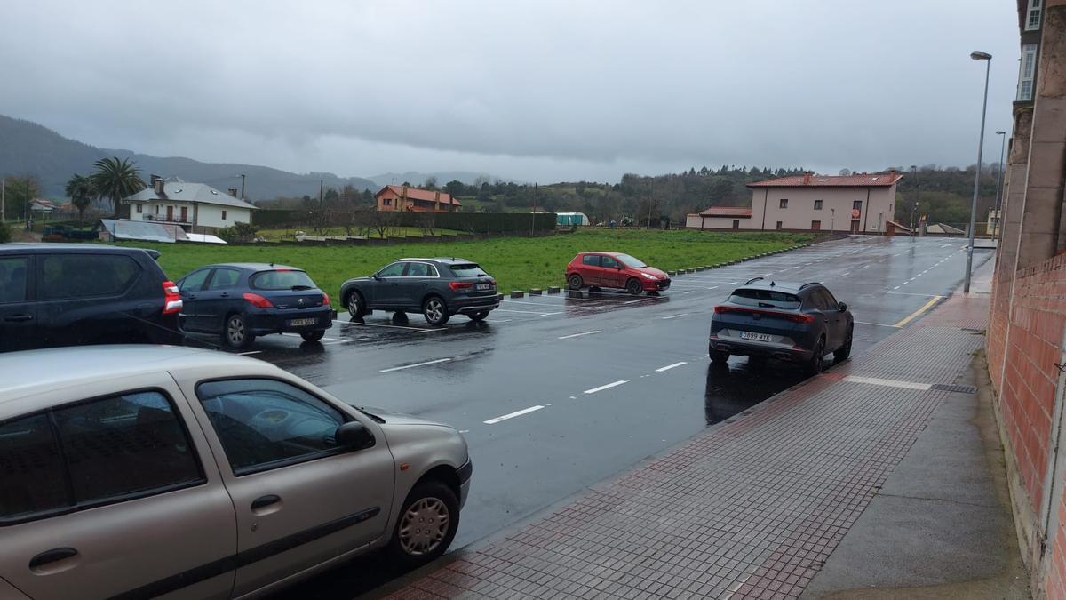 Los nuevos aparcamientos de la calle La Garibalda.