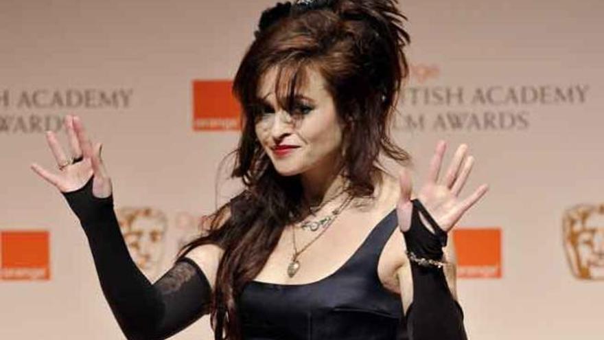 Helena Bonham Carter durante la entrega de los Bafta 2012.