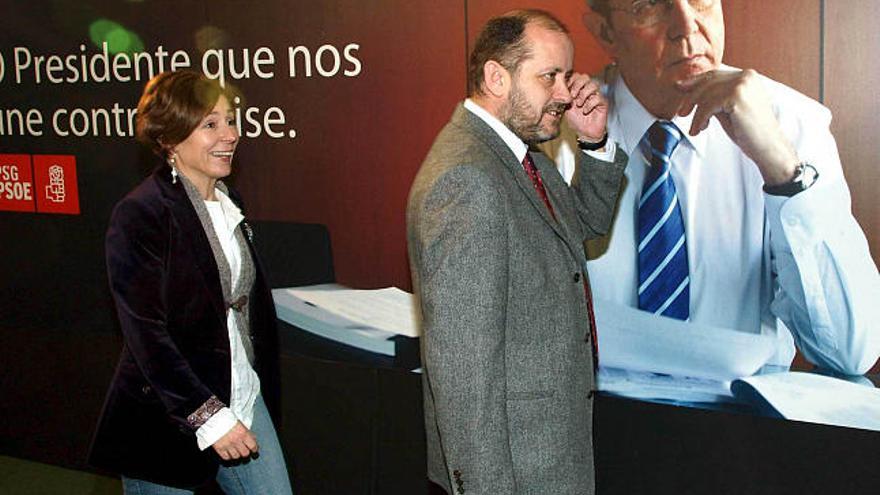 Barcón y Varela, ayer, en la presentación de la campaña electoral del PSdeG-PSOE.