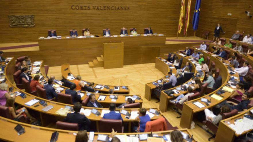 El pleno de las Cortes Valencianas